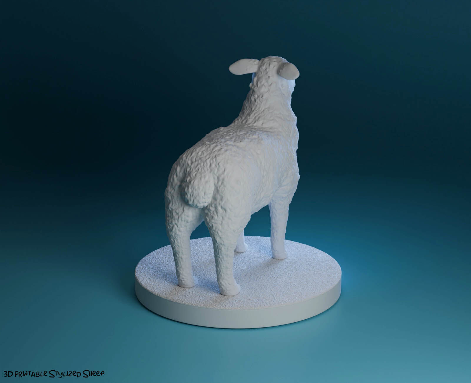 Stylized Sheep 3D print model_21