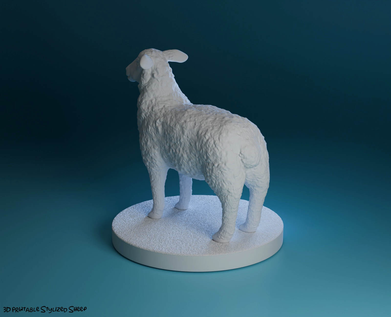 Stylized Sheep 3D print model_26