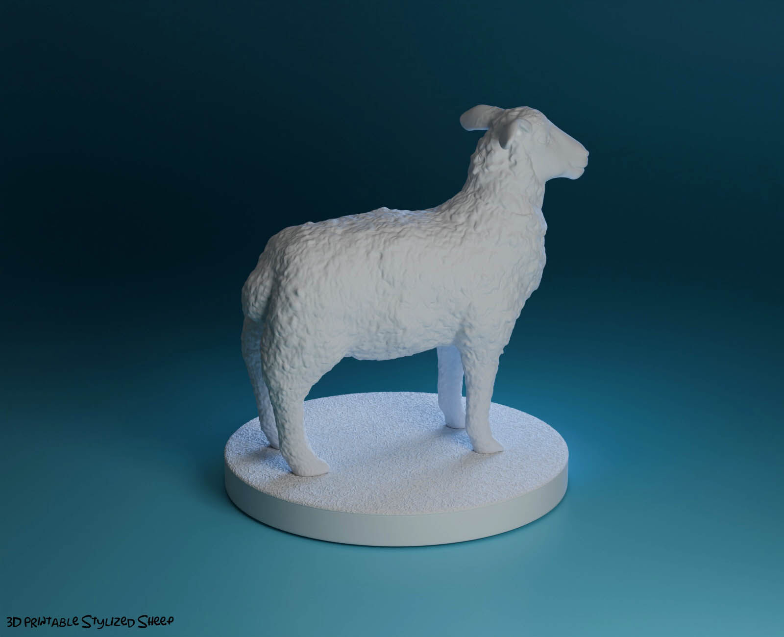 Stylized Sheep 3D print model_18