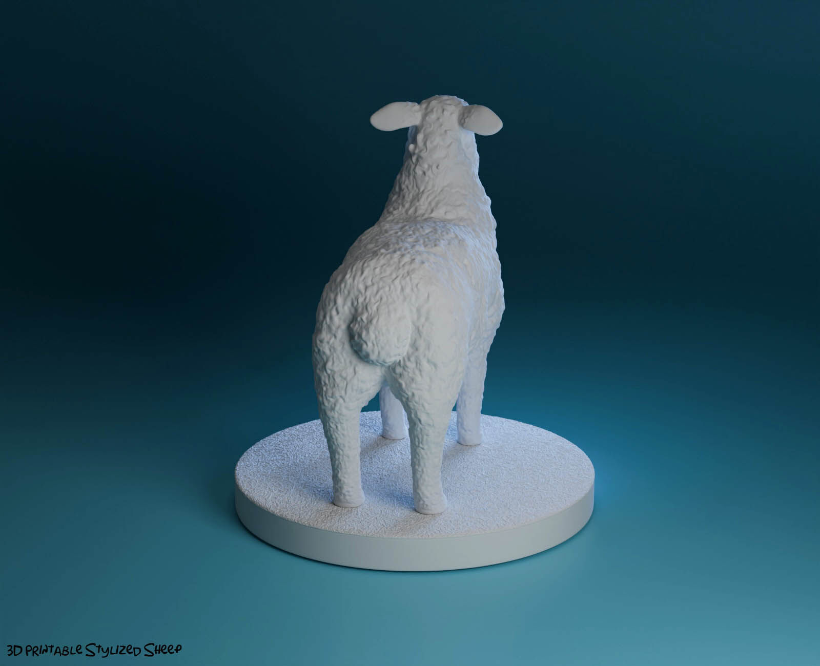 Stylized Sheep 3D print model_22