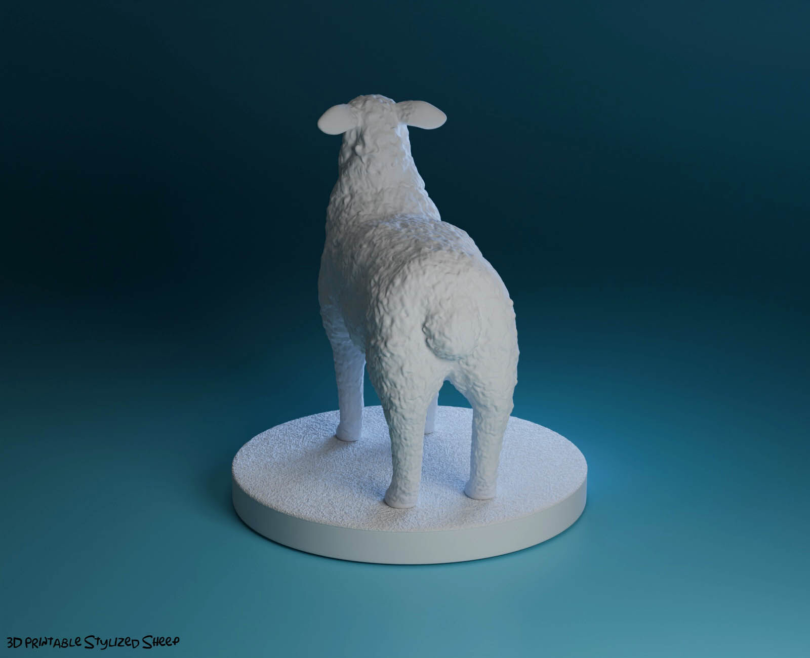 Stylized Sheep 3D print model_24