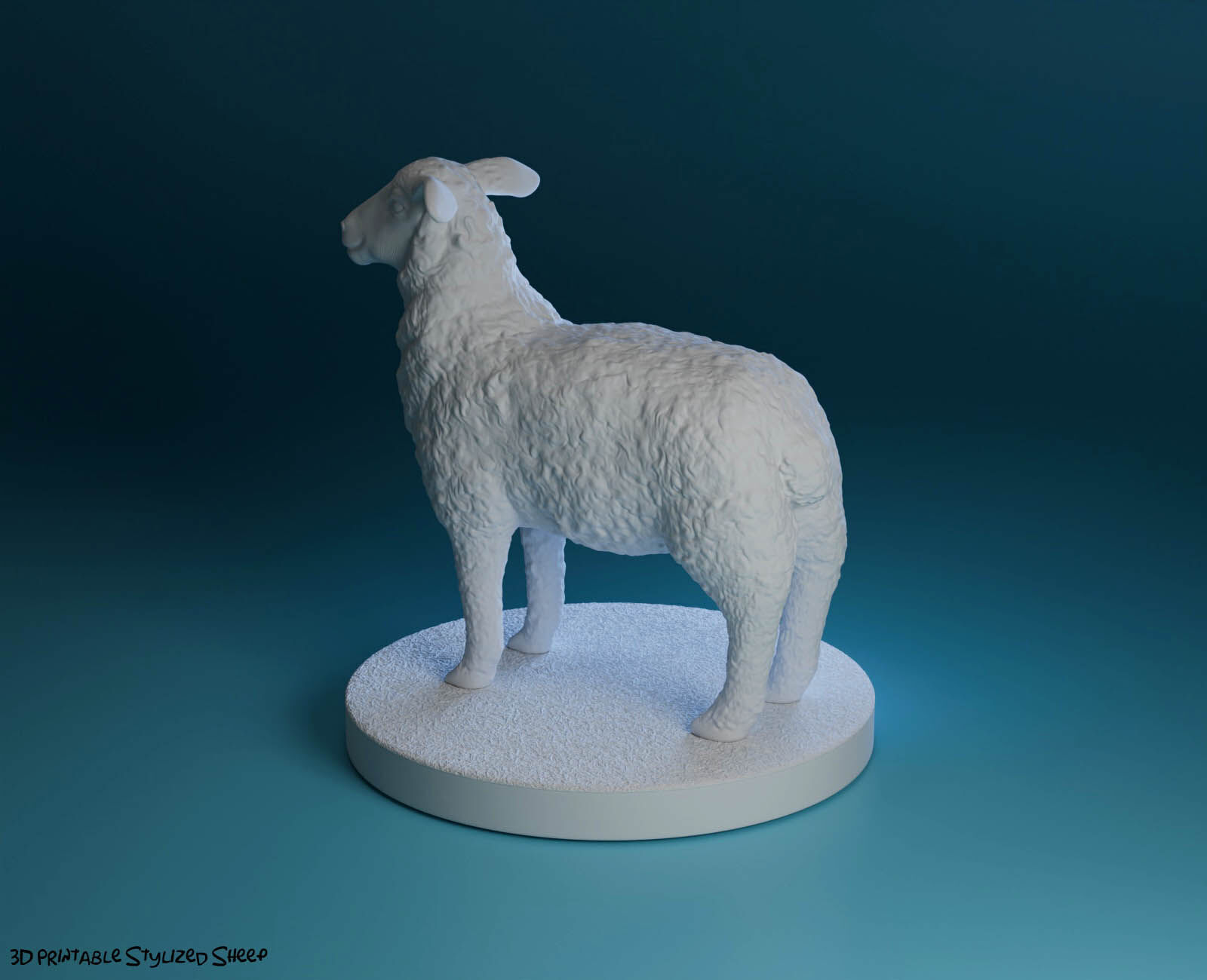Stylized Sheep 3D print model_27