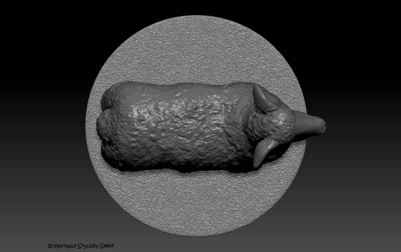 Stylized Sheep 3D print model_5