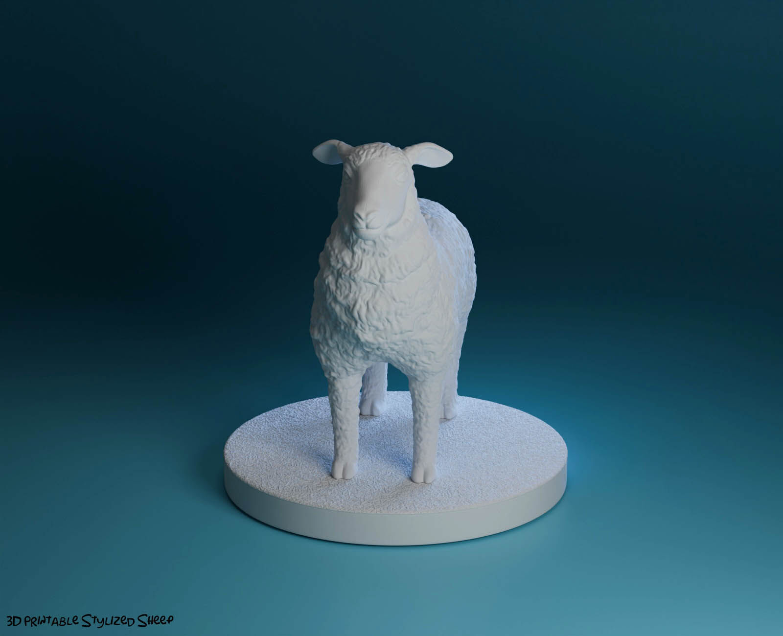 Stylized Sheep 3D print model_10