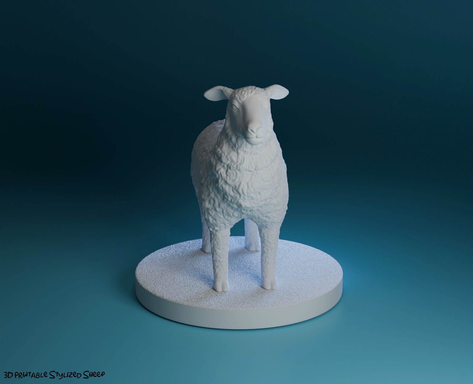 Stylized Sheep 3D print model_11