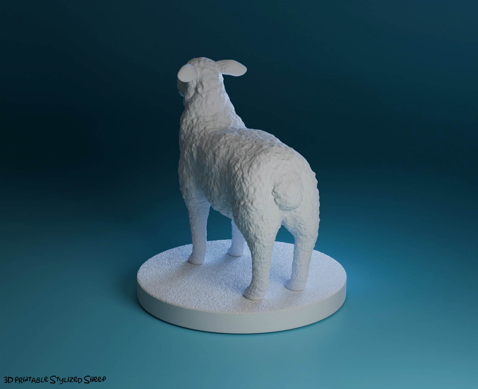 Stylized Sheep 3D print model_25
