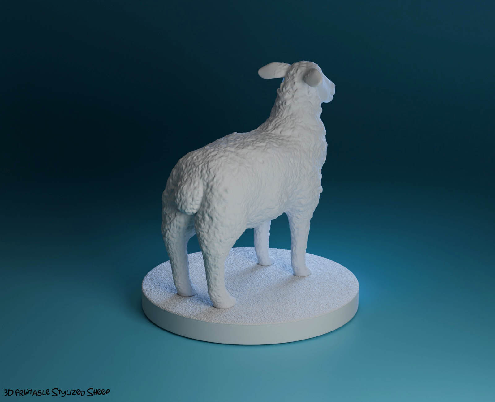 Stylized Sheep 3D print model_20