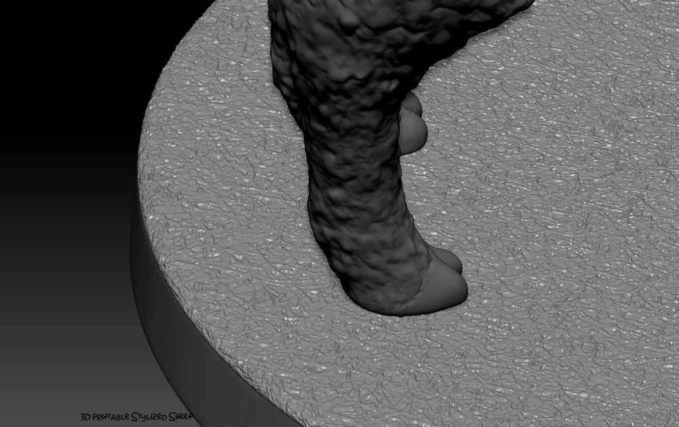 Stylized Sheep 3D print model_3