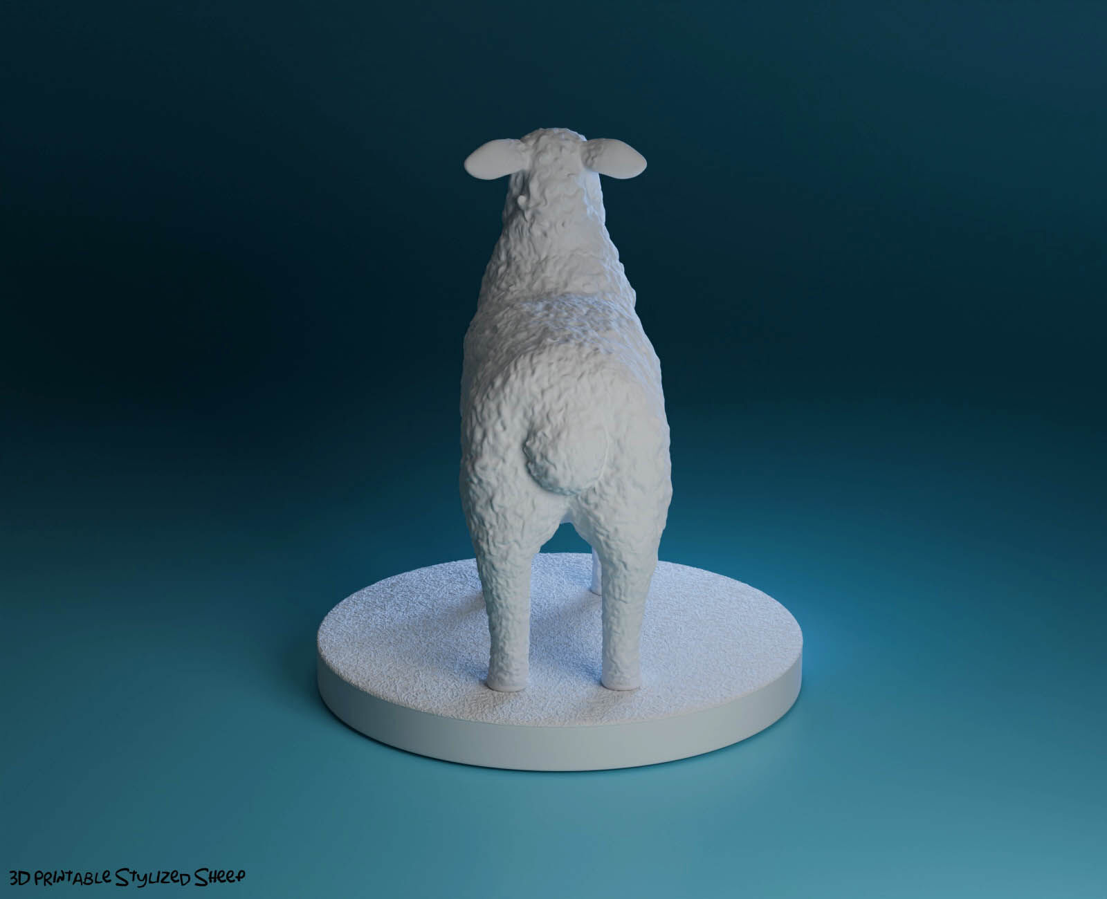 Stylized Sheep 3D print model_23
