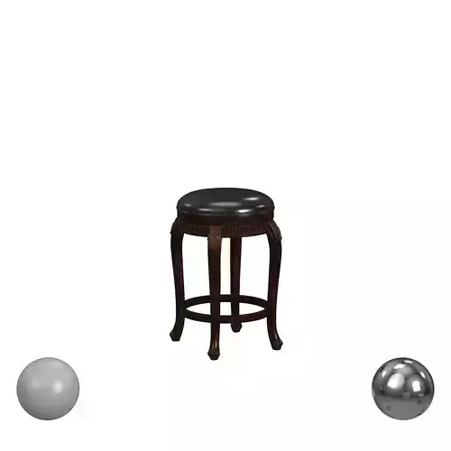 Hillsdale Furniture Fleur De Lis Distressed stool 3D model