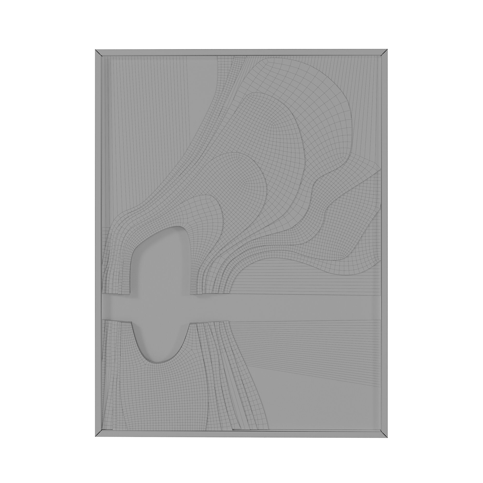 3D Textured Painting 3D Texture Wall Art 3D model_4