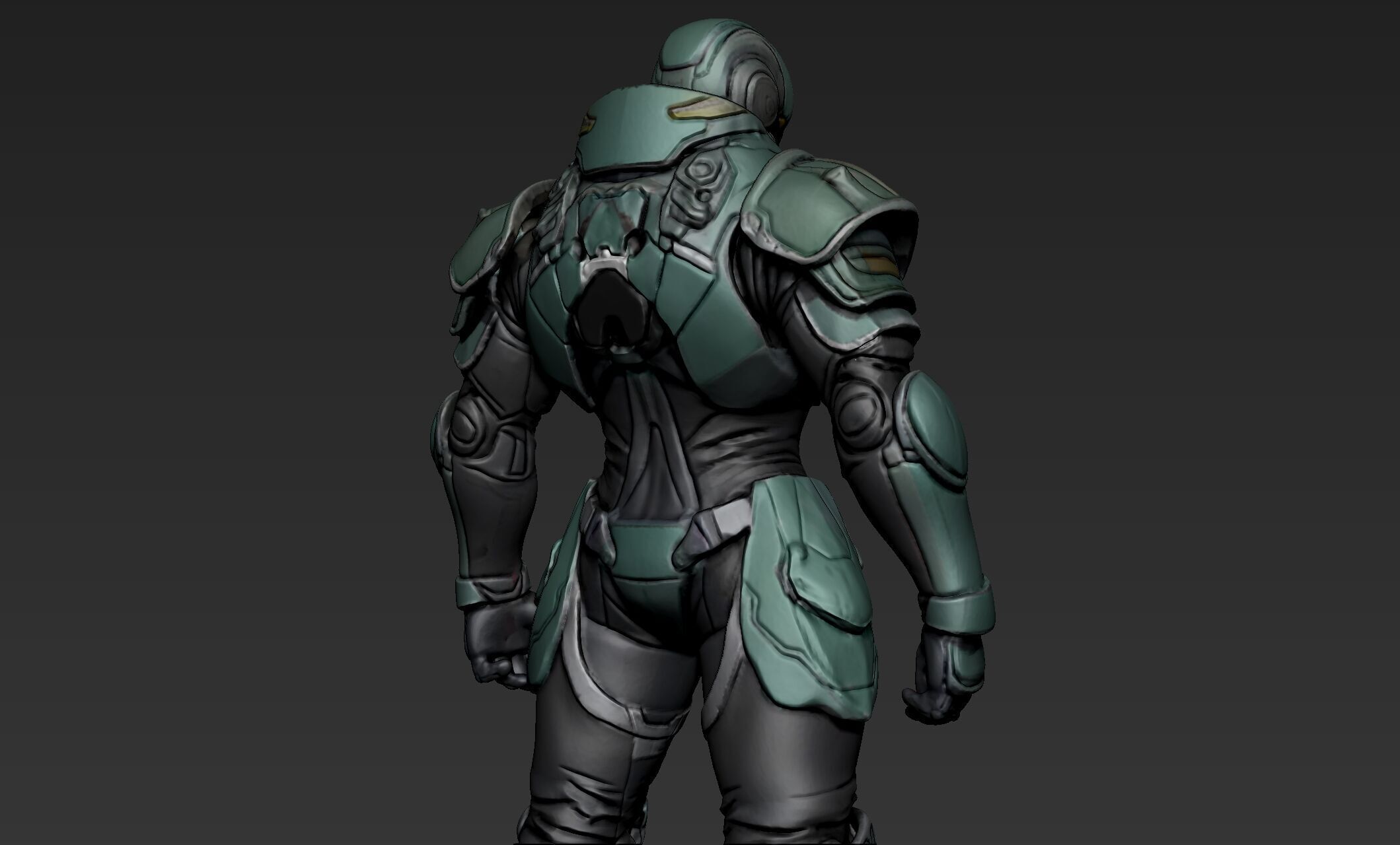 Sci-Fi Character Protector Concept 3D model_6