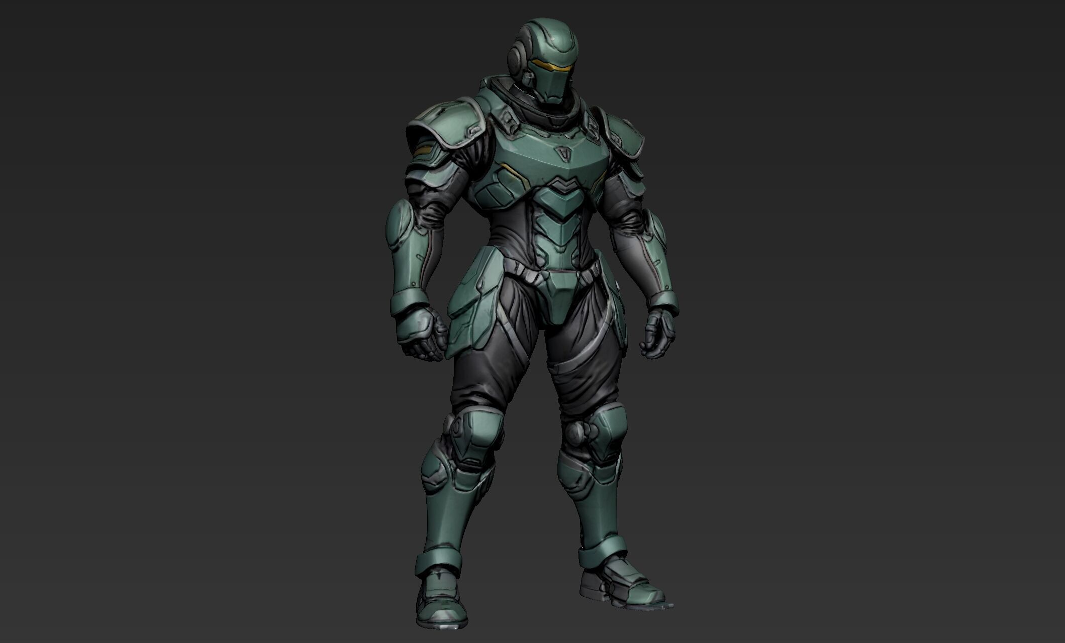 Sci-Fi Character Protector Concept 3D model_1