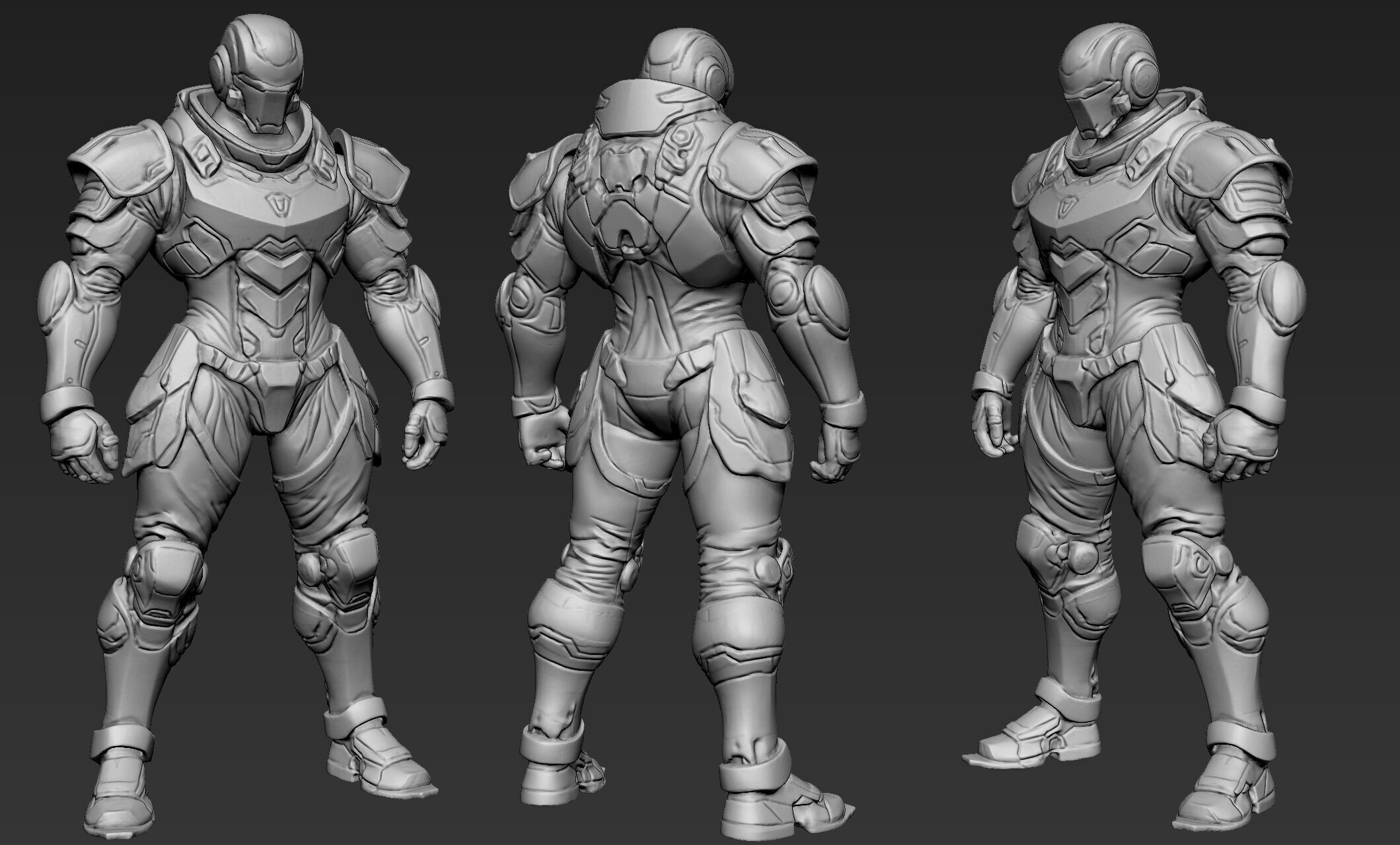 Sci-Fi Character Protector Concept 3D model_9