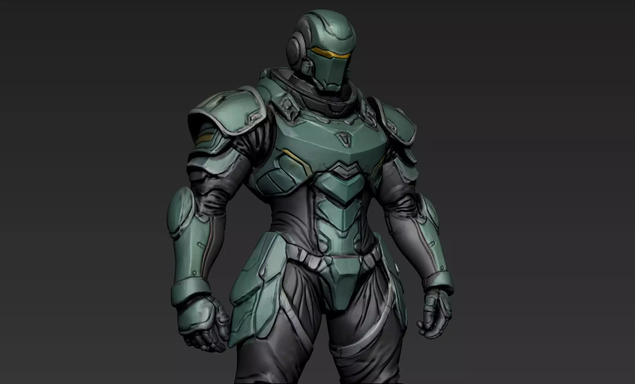 Sci-Fi Character Protector Concept 3D model_0