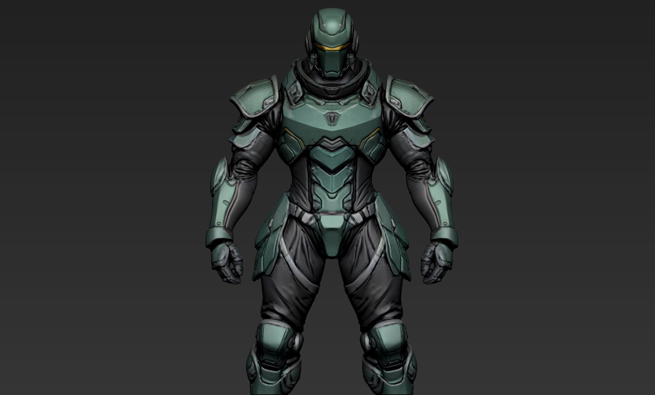 Sci-Fi Character Protector Concept 3D model_2