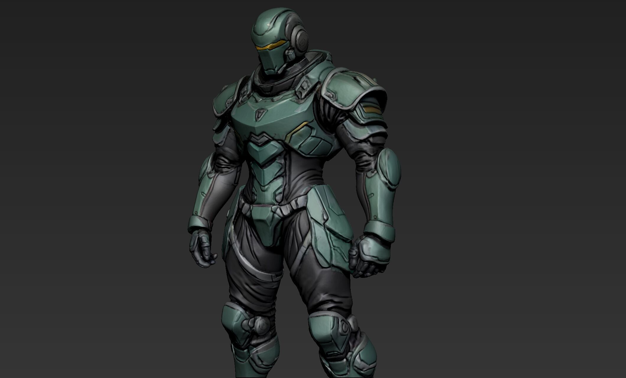Sci-Fi Character Protector Concept 3D model_3