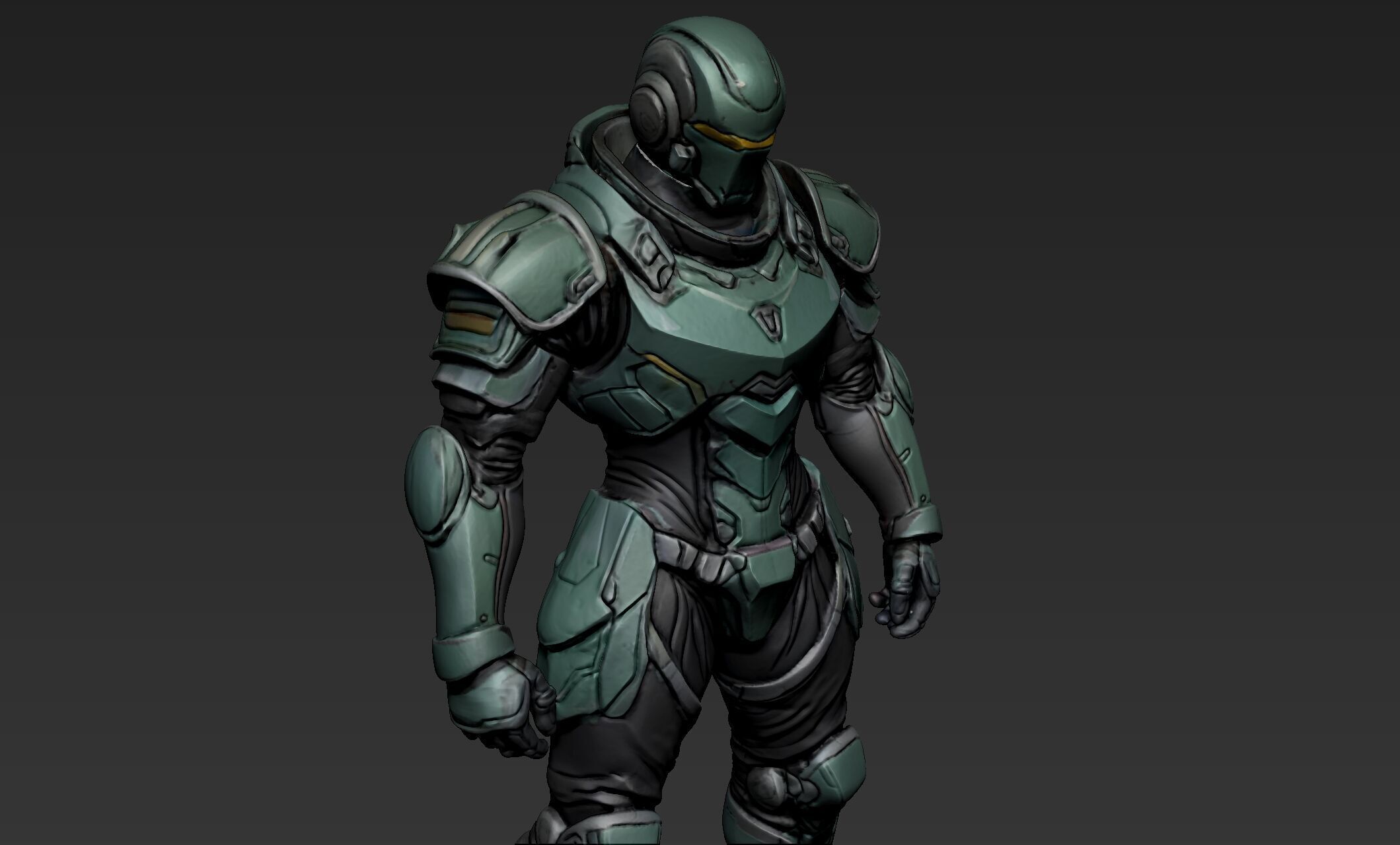 Sci-Fi Character Protector Concept 3D model_7