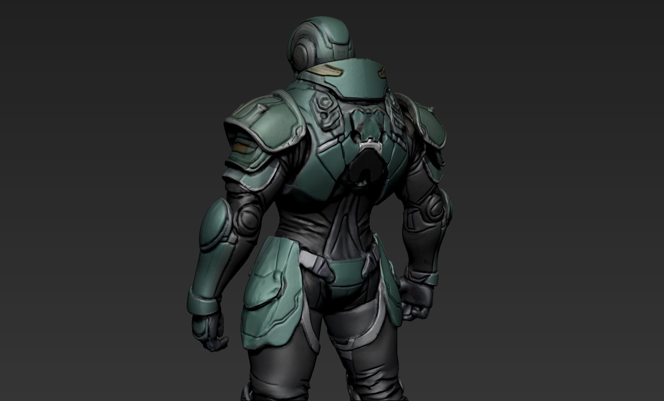 Sci-Fi Character Protector Concept 3D model_5