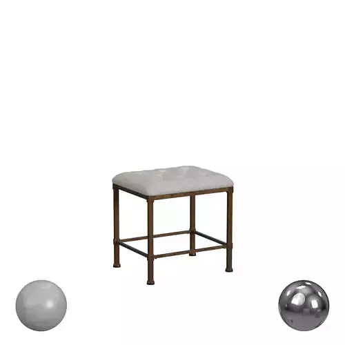 Hillsdale Furniture Katherine Backless Metal Vanity Stool