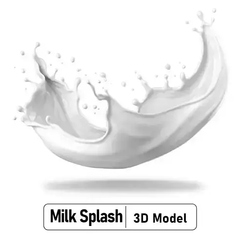Milk or white liquid splash