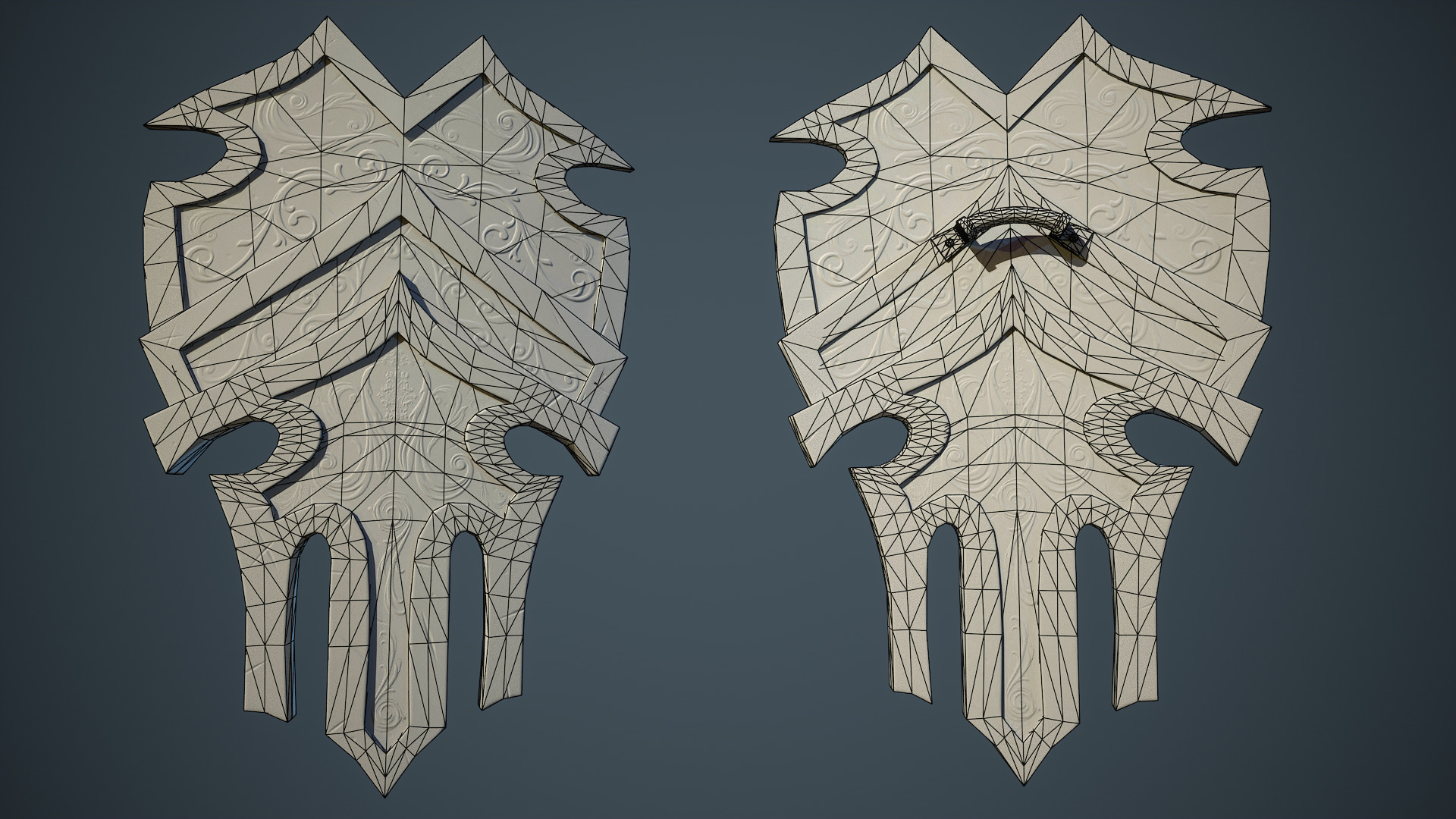 Stylized Fantasy Weapons - Shields Low-poly 3D model_17