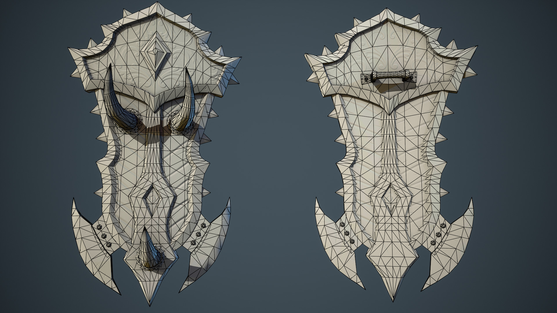 Stylized Fantasy Weapons - Shields Low-poly 3D model_21
