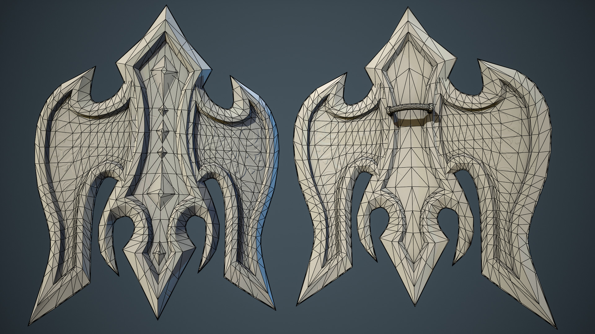 Stylized Fantasy Weapons - Shields Low-poly 3D model_19