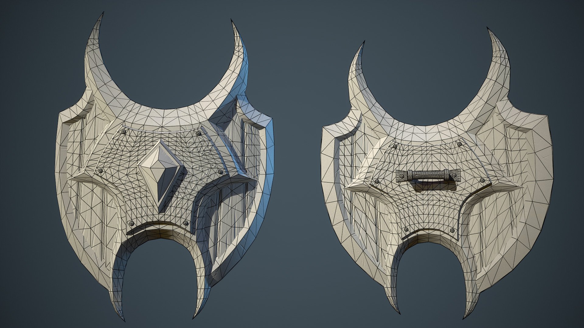 Stylized Fantasy Weapons - Shields Low-poly 3D model_7