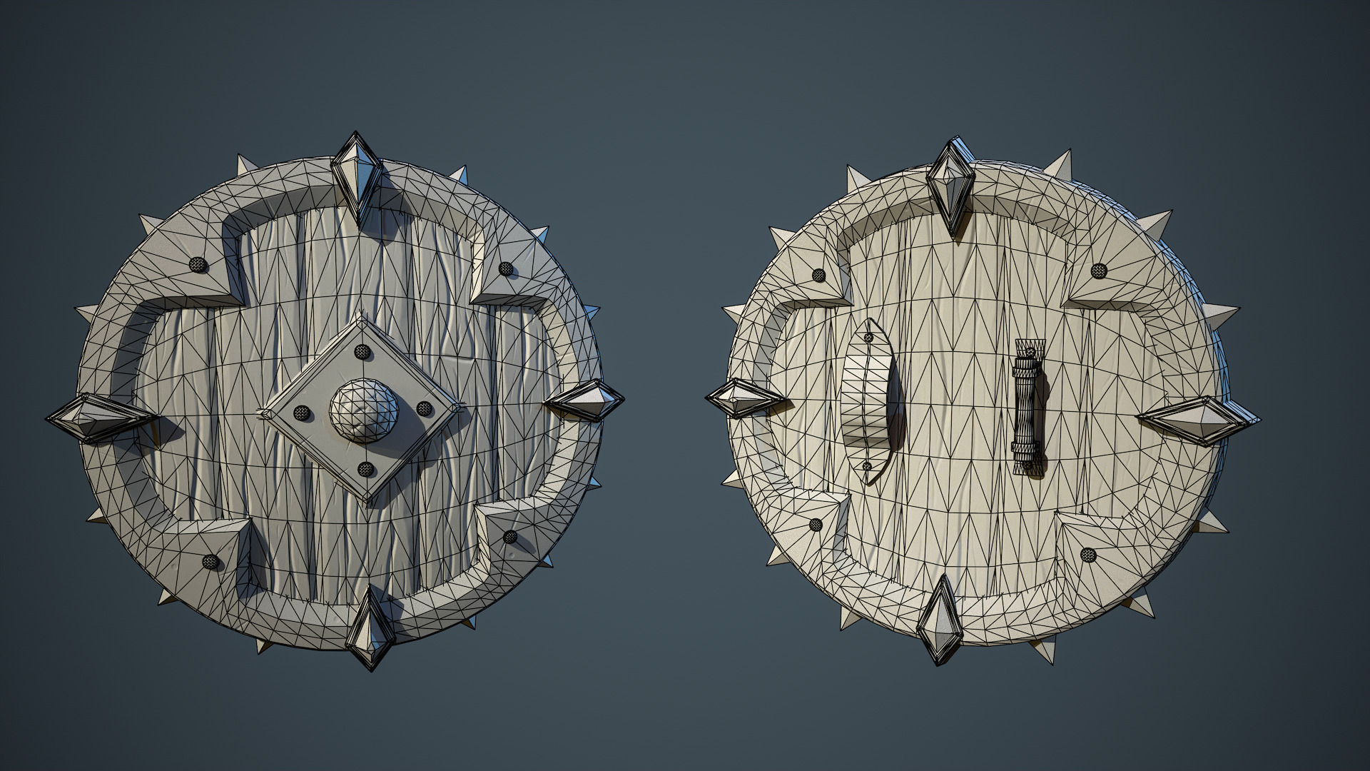 Stylized Fantasy Weapons - Shields Low-poly 3D model_5