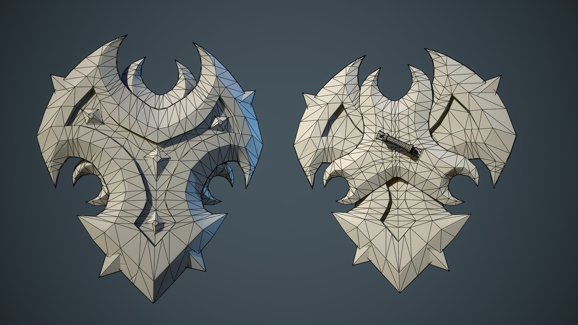 Stylized Fantasy Weapons - Shields Low-poly 3D model_13