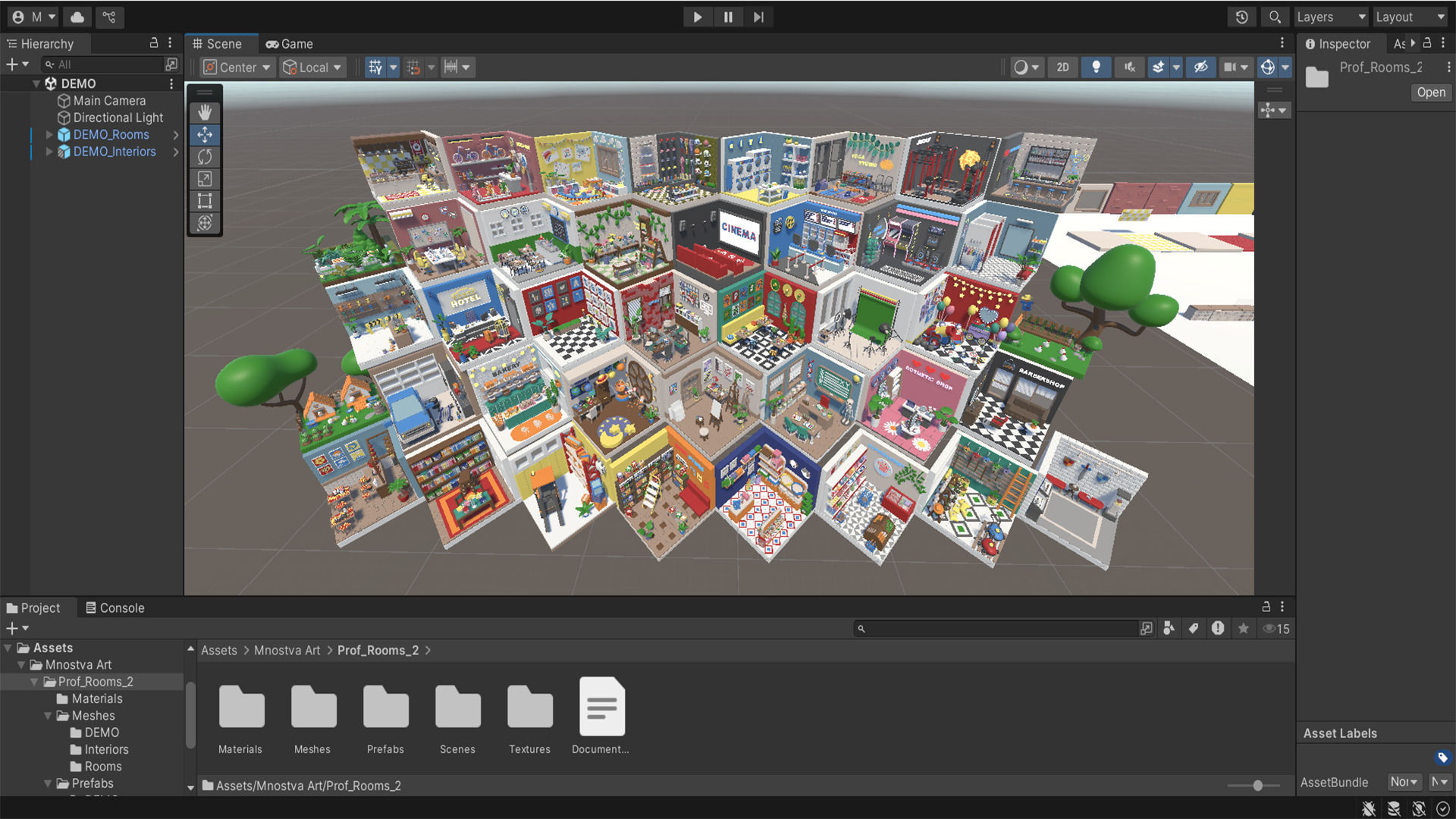 BIG PACK Cozy Cartoon Profession Rooms Interiors 2 Low-poly 3D model_31