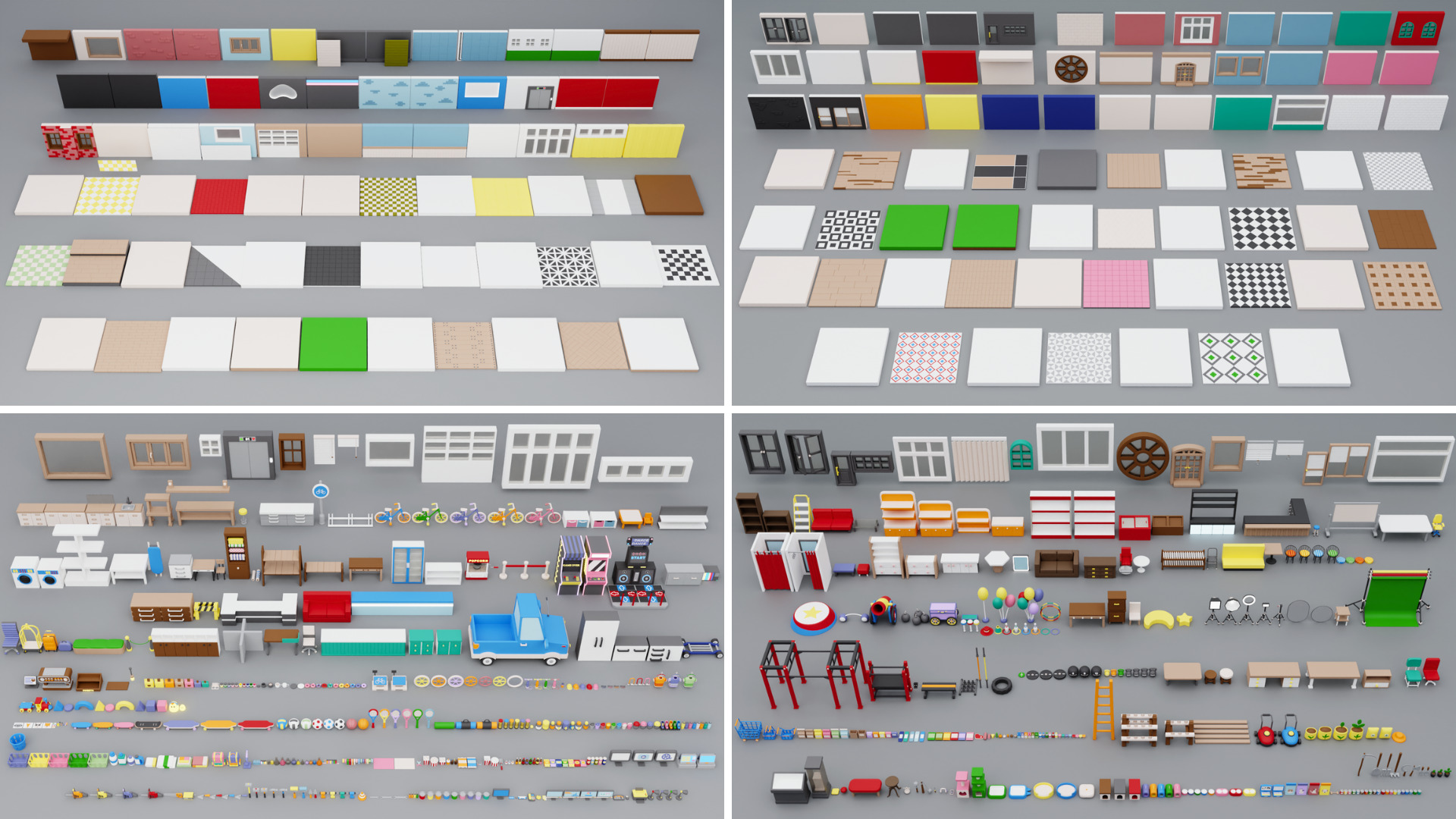 BIG PACK Cozy Cartoon Profession Rooms Interiors 2 Low-poly 3D model_26