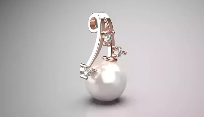 pearl jewelry pendant pp0035 3D print model