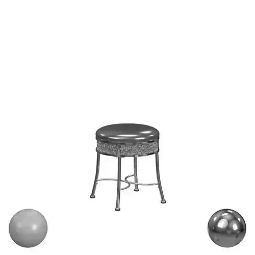 Hillsdale Furniture Roma Backless Faux Diamond  Vanity Stool