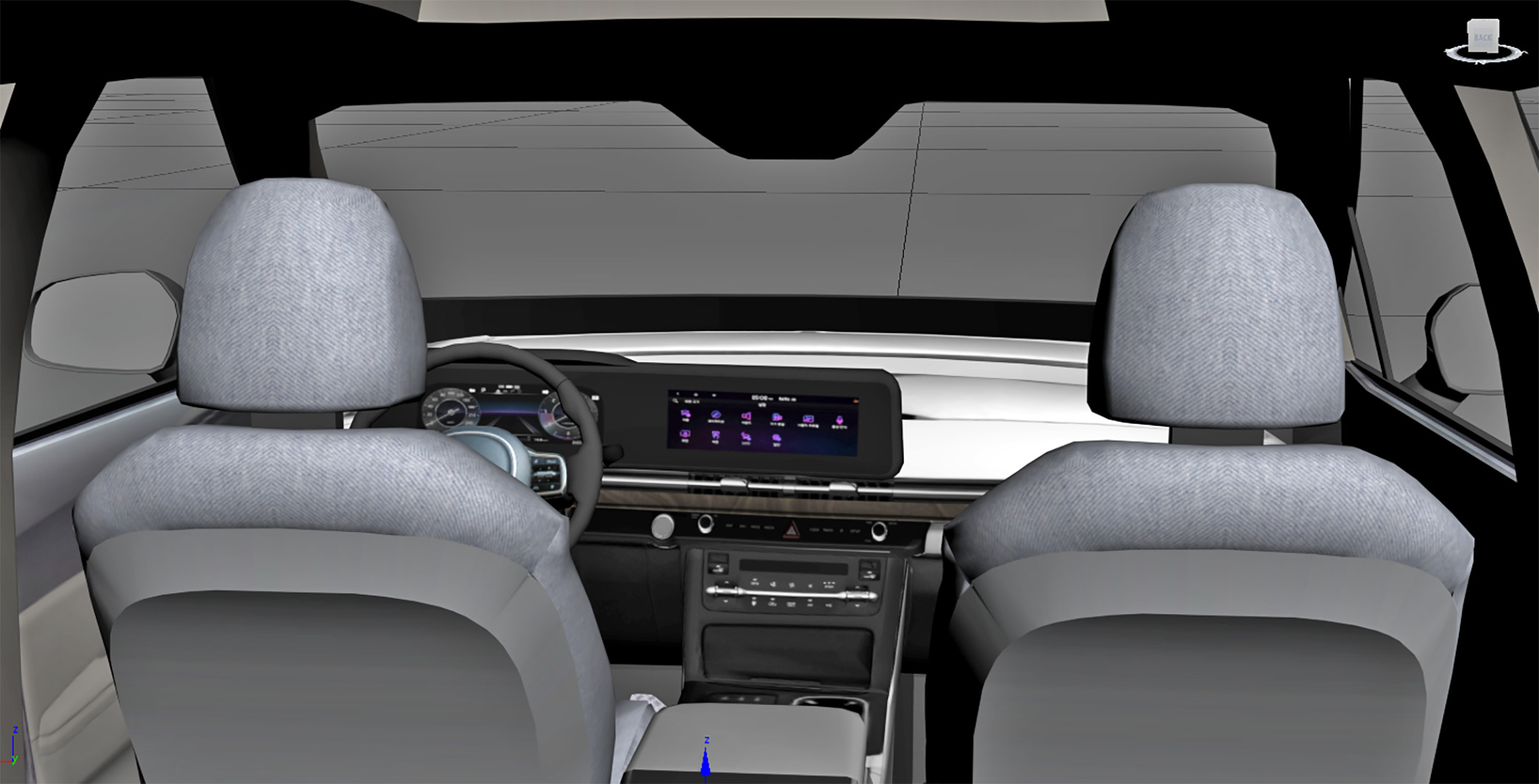 KIA Grand Carnival 2024 with Interior Low-poly 3D model_17