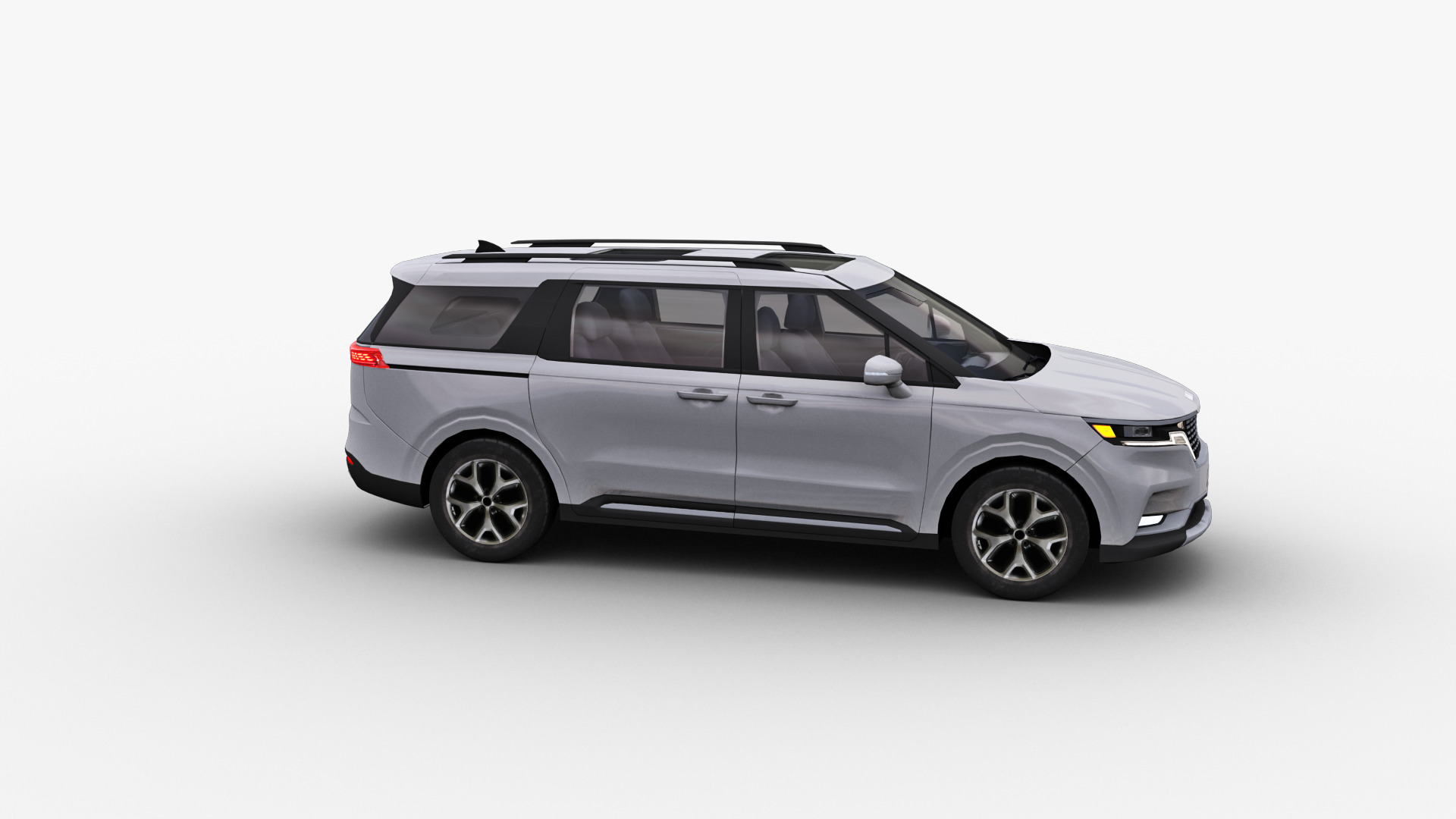 KIA Grand Carnival 2024 with Interior Low-poly 3D model_7