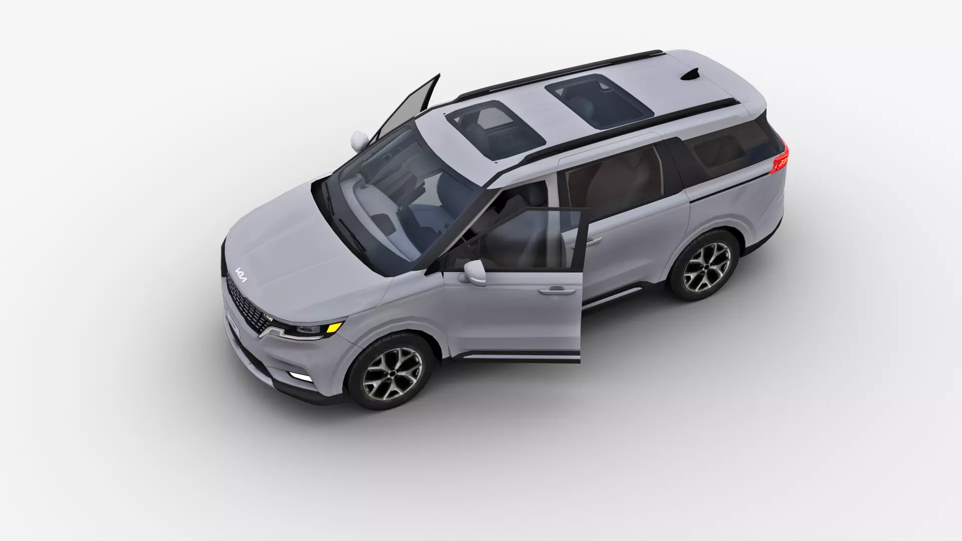 KIA Grand Carnival 2024 with Interior Low-poly 3D model_0