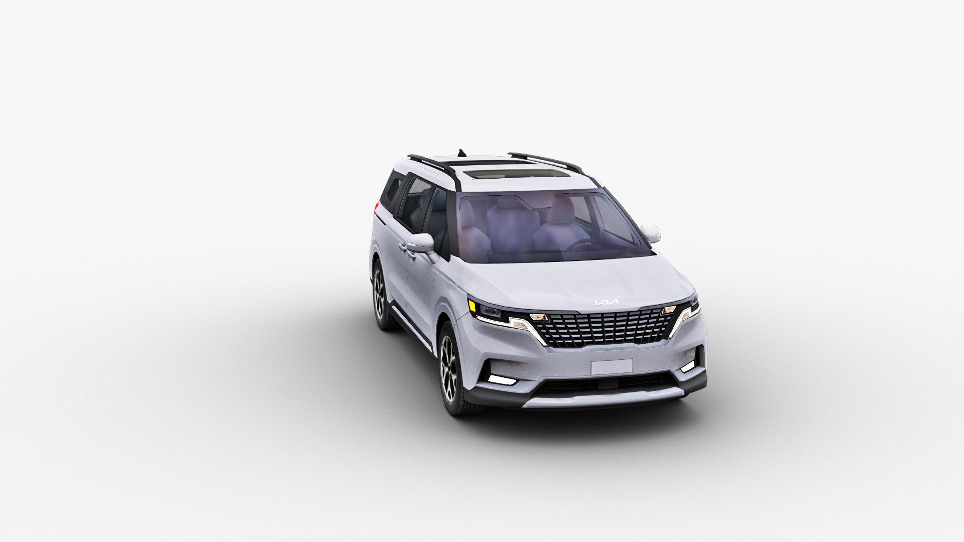 KIA Grand Carnival 2024 with Interior Low-poly 3D model_5