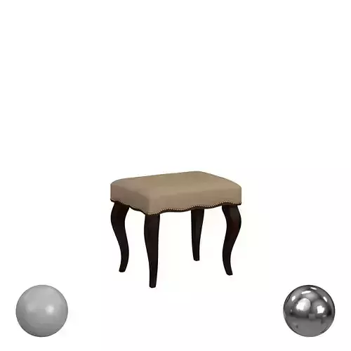Hillsdale Hamilton Wood and Upholstered Backless Vanity Stool