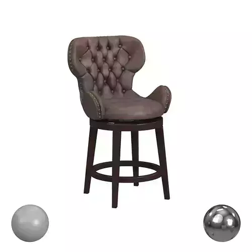 Hillsdale Mid-City Upholstered Wood Swivel Stool