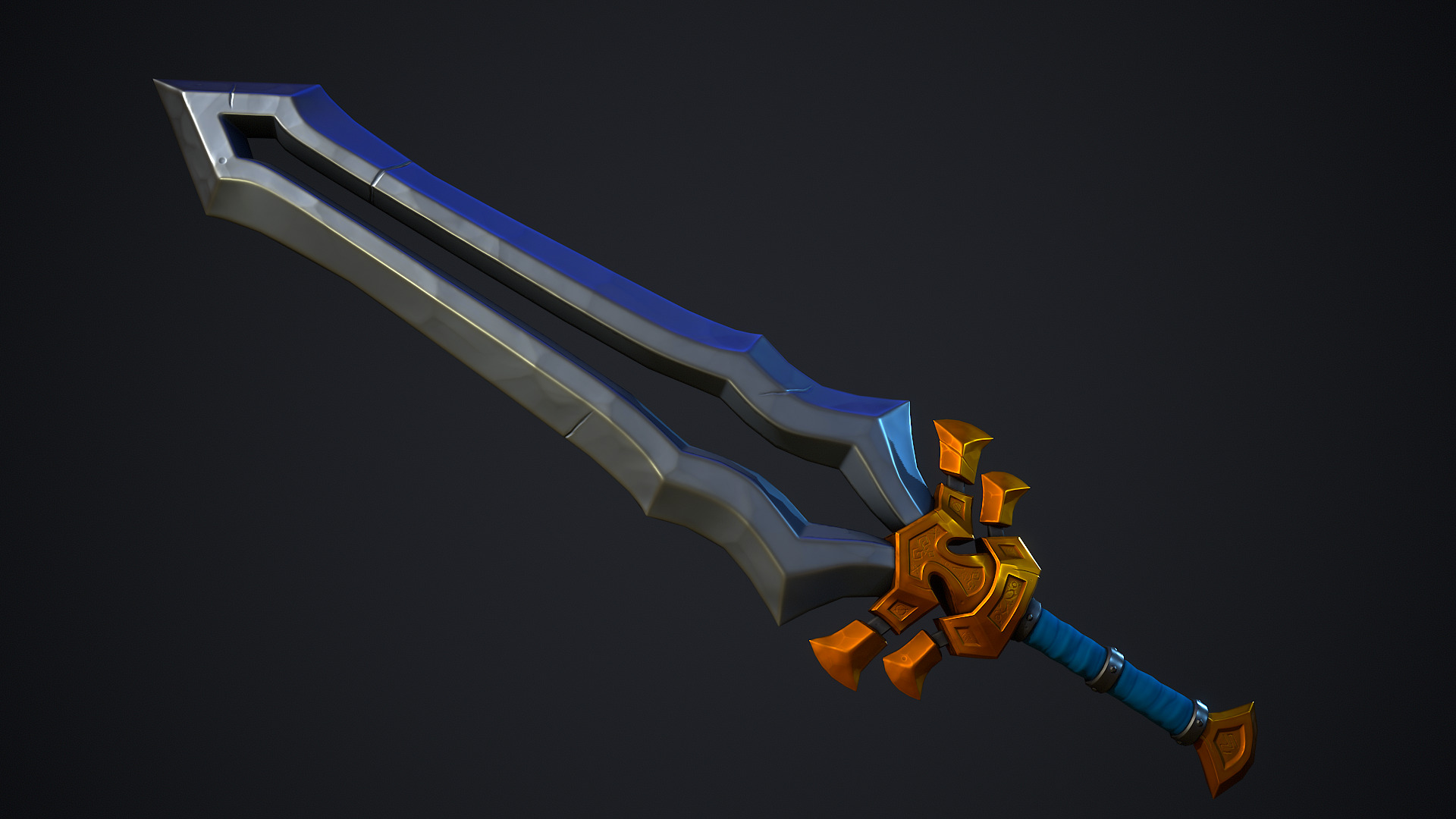 Stylized Fantasy Weapons - Swords Low-poly 3D model_4