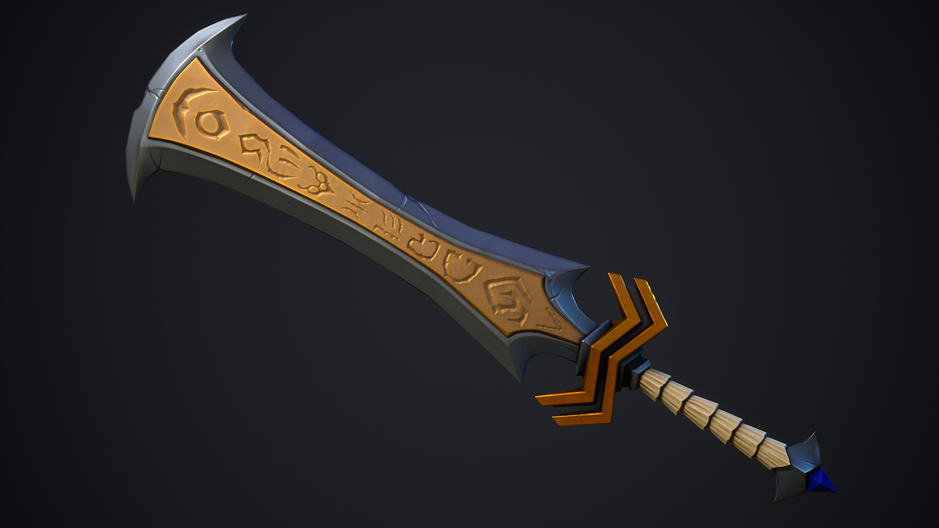 Stylized Fantasy Weapons - Swords Low-poly 3D model_2