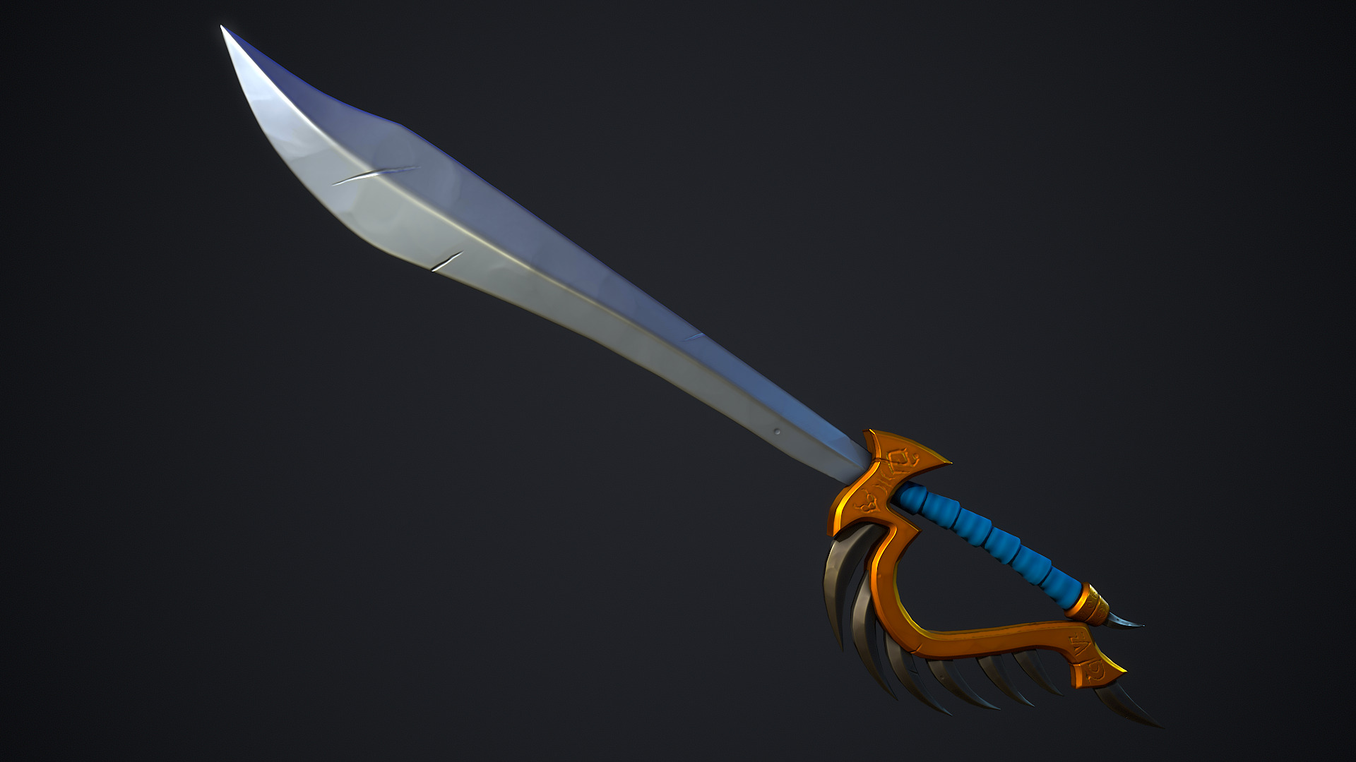 Stylized Fantasy Weapons - Swords Low-poly 3D model_10