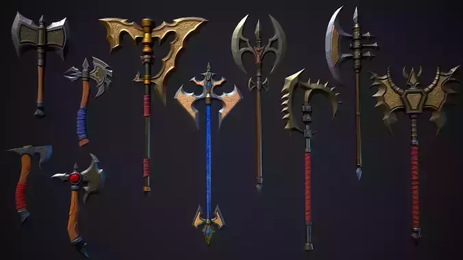 Stylized Fantasy Weapons - Axes