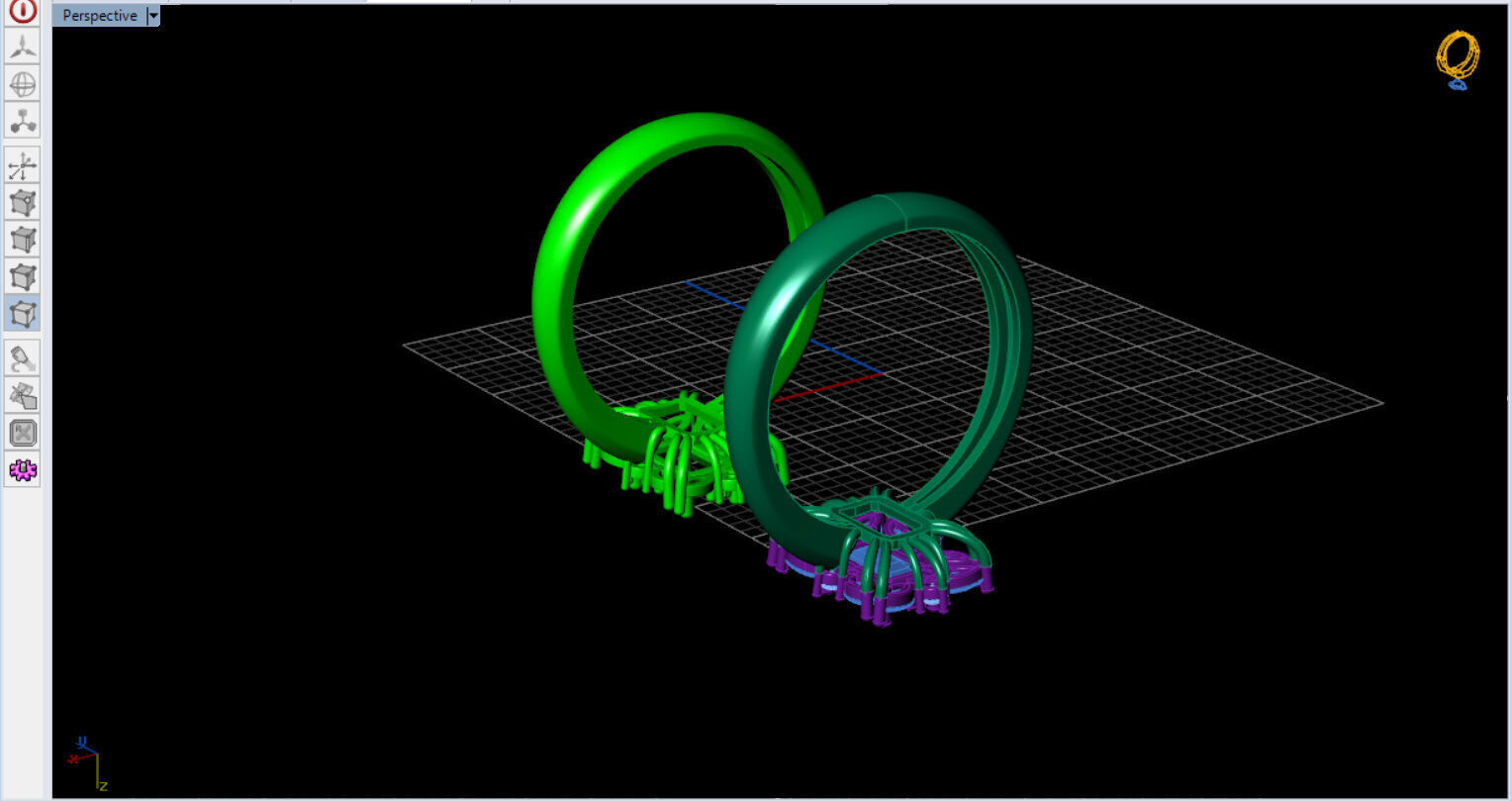Royal Emerald Solitaire with marquise 3D print model_17