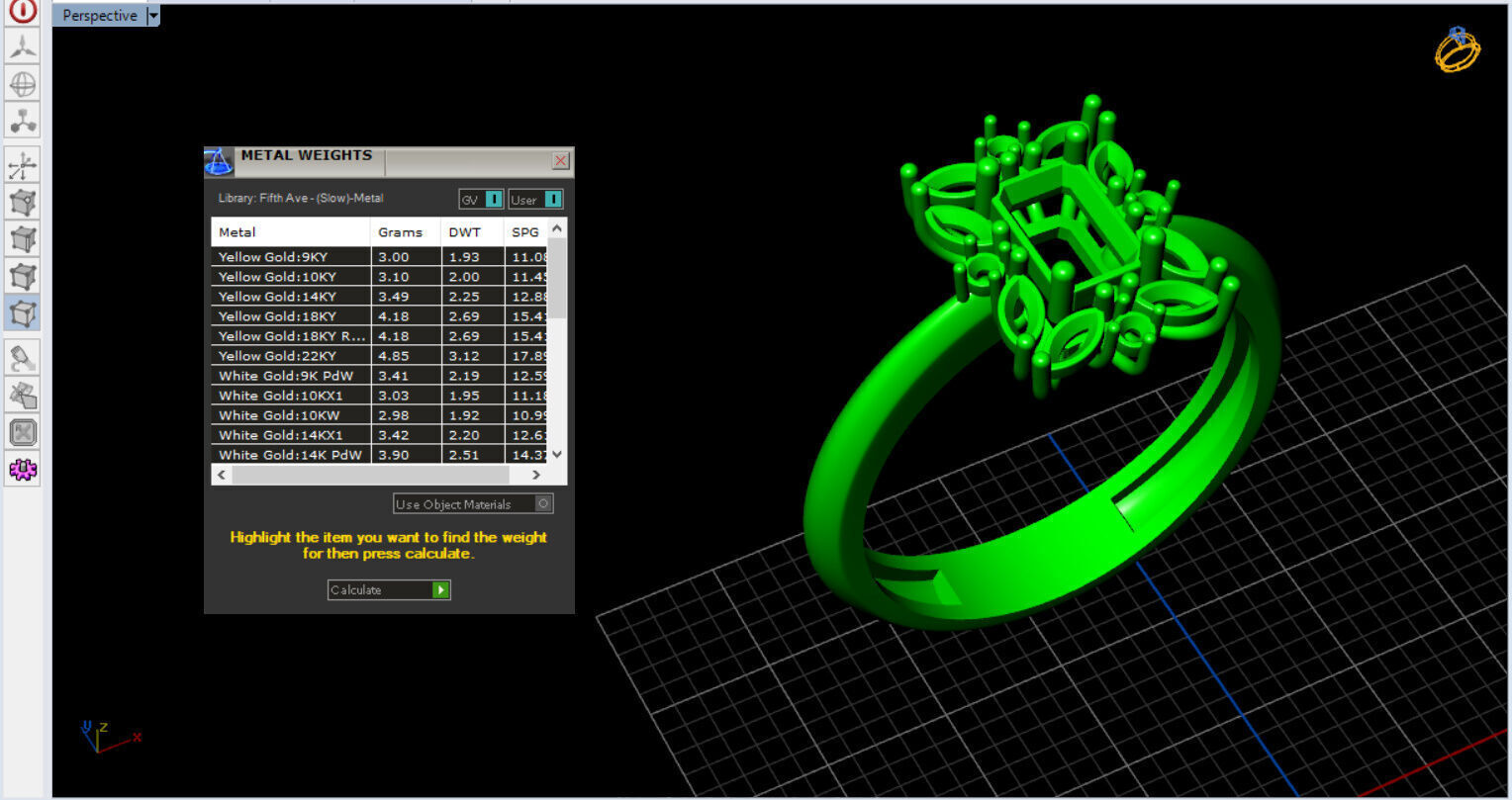 Royal Emerald Solitaire with marquise 3D print model_3