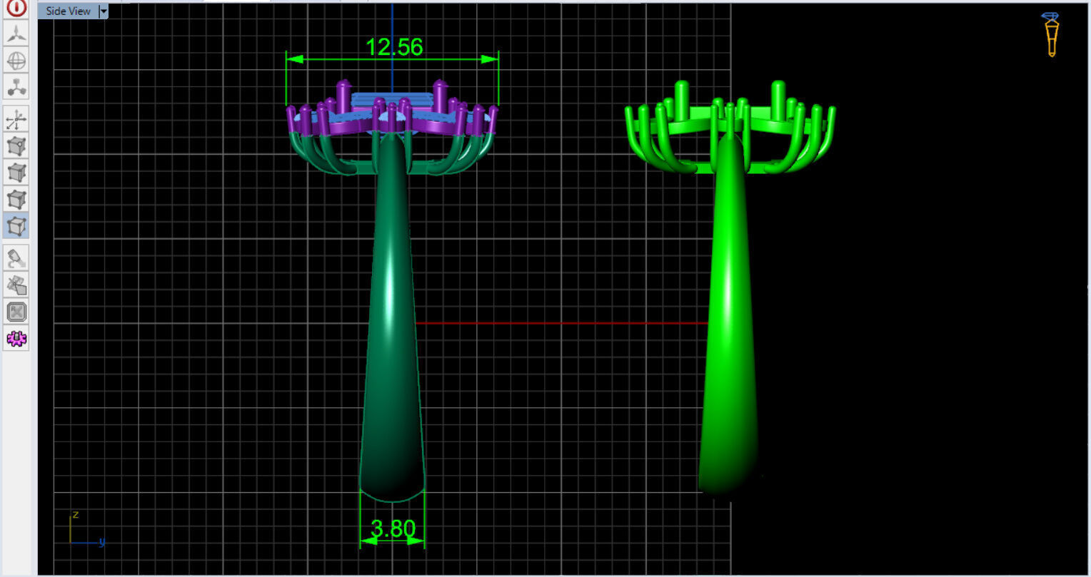 Royal Emerald Solitaire with marquise 3D print model_7