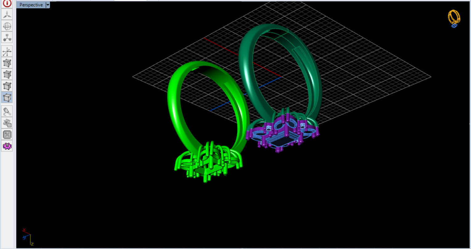 Royal Emerald Solitaire with marquise 3D print model_18