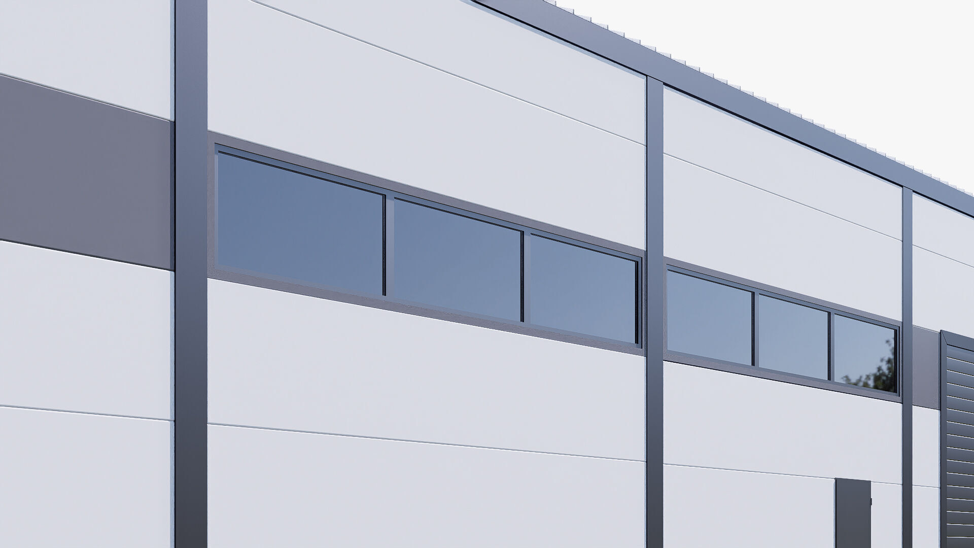 Warehouse Building Low-poly 3D model_2